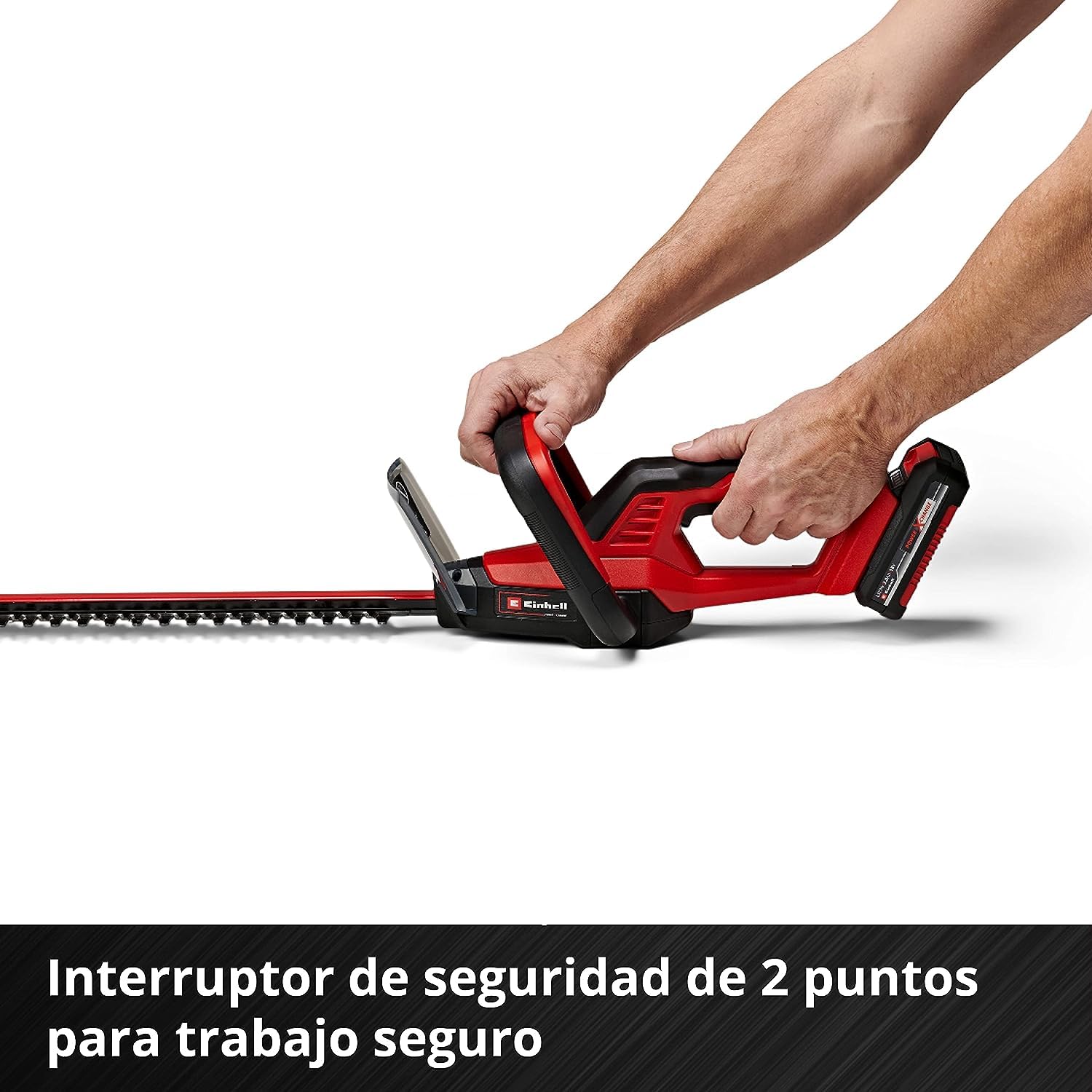 Einhell Cortasetos con batería GC-CH 18/40 Li Solo Power X-Change (18 V, 40 cm de Longitud de Corte, 13 mm Distancia Entre Dientes, Mango ergonómico, sín batería)