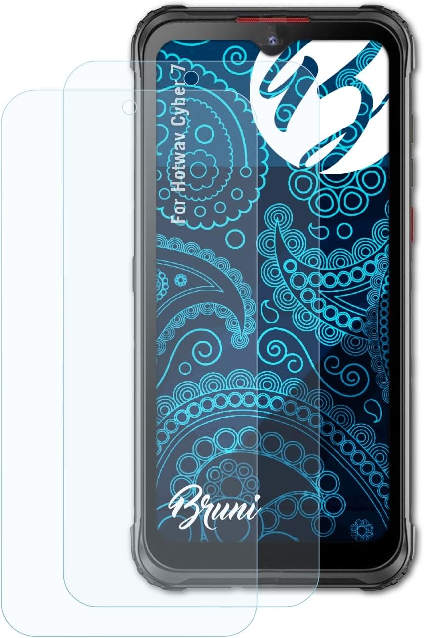 BruniScreen Protector compatible with Hotwav Cyber 7 Protector Film, crystal clear Protective Film (2X)