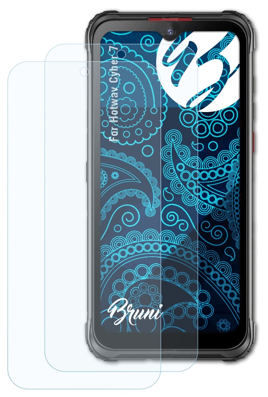 BruniScreen Protector compatible with Hotwav Cyber 7 Protector Film, crystal clear Protective Film (2X)