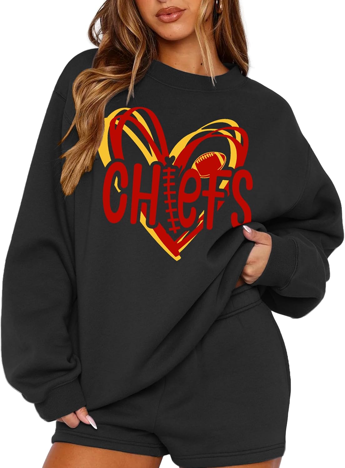 MAPICK Womens Oversized Christian Sweatshirts Fleece Crewneck Sweaters Embroidered GOD IS GOOD Casual Pullover Tops