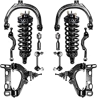 Vista 184 de Detroit Axle - Kit de puntales delanteros para Ford 2000-2004 Focus 2 puntales con muelle helicoidal 2 brazos de control inferiores con rótulas 2001