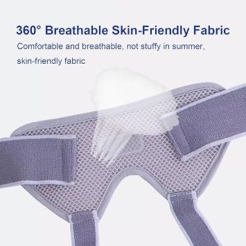 Hernia Belts for Men & Women, Hernia Belt for Men Inguinal for Single/Double, Hernia Truss, Adjustable Waist Strap with 4 Removable Compression Pads, Breathable Material(M)