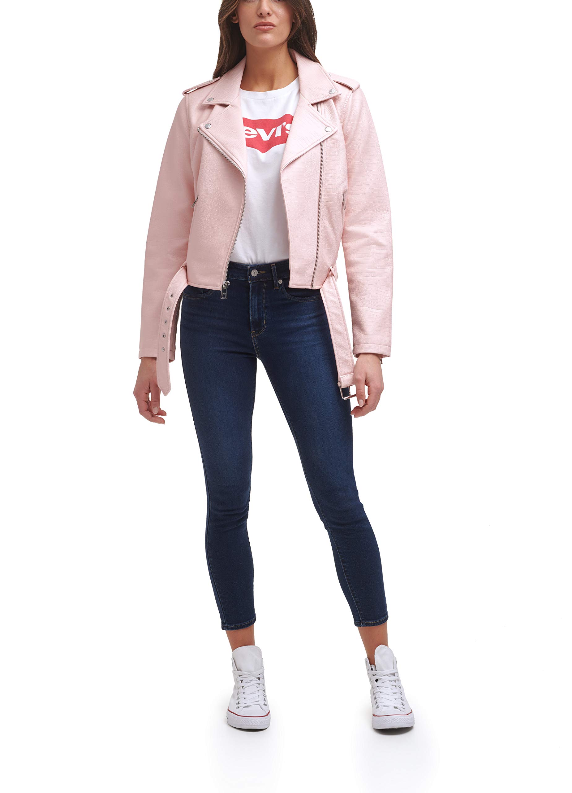 Levi's womens The Belted Faux Leather Moto Jacket (Regular & Plus Size)