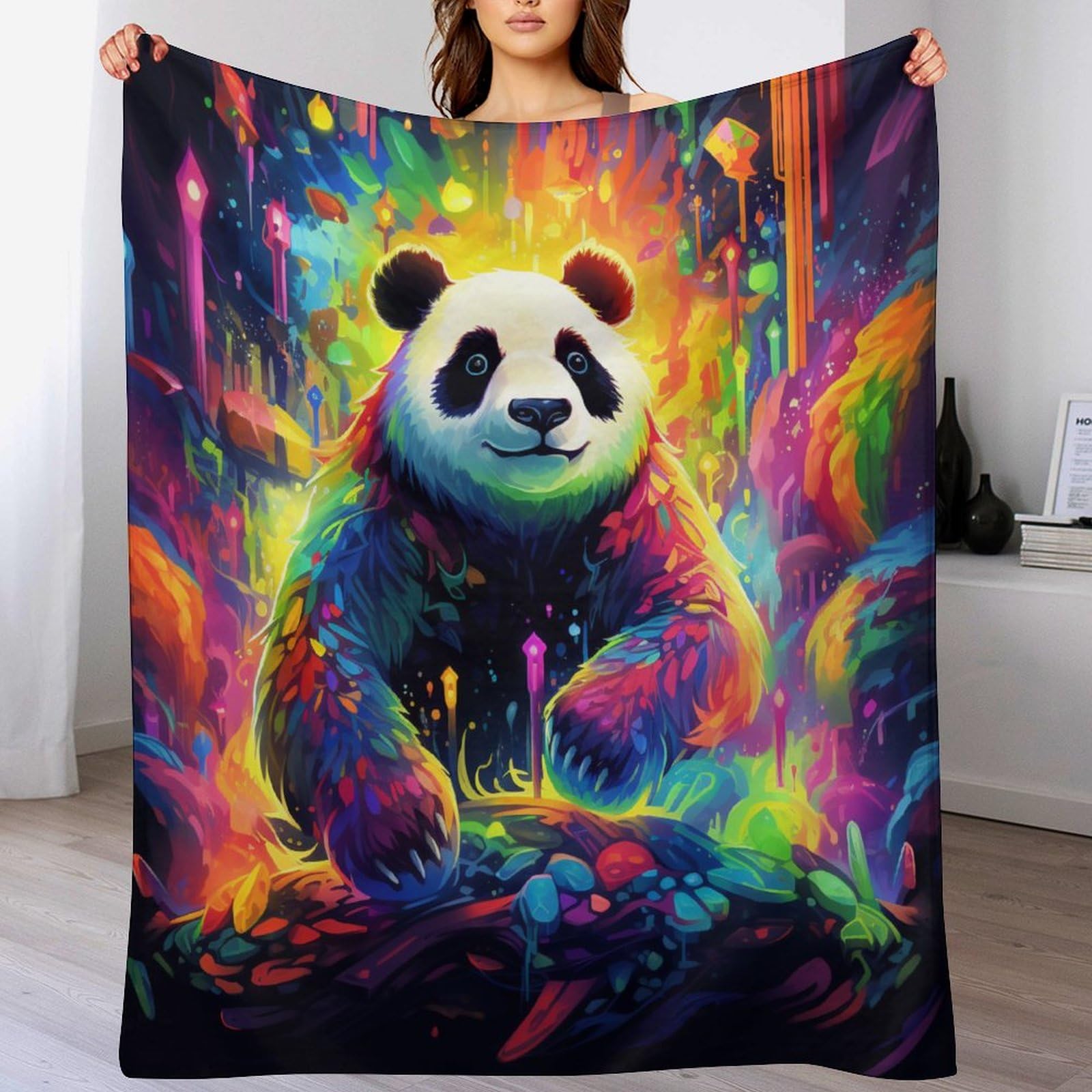 Panda Blanket Ultra-soft Micro Fleece Blanket Soft And Warm Digitally Printed Blanket Flannel Blanket for Sofas, Armchair, Couch And Bed（180×200cm） — image 1