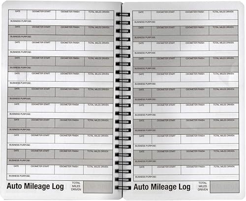 Miniatura 5 de Cuaderno de millas y gastos automáticos  Registro de kilometraje del vehículo, libro de registro de millas para rastrear más de 400 viajes o