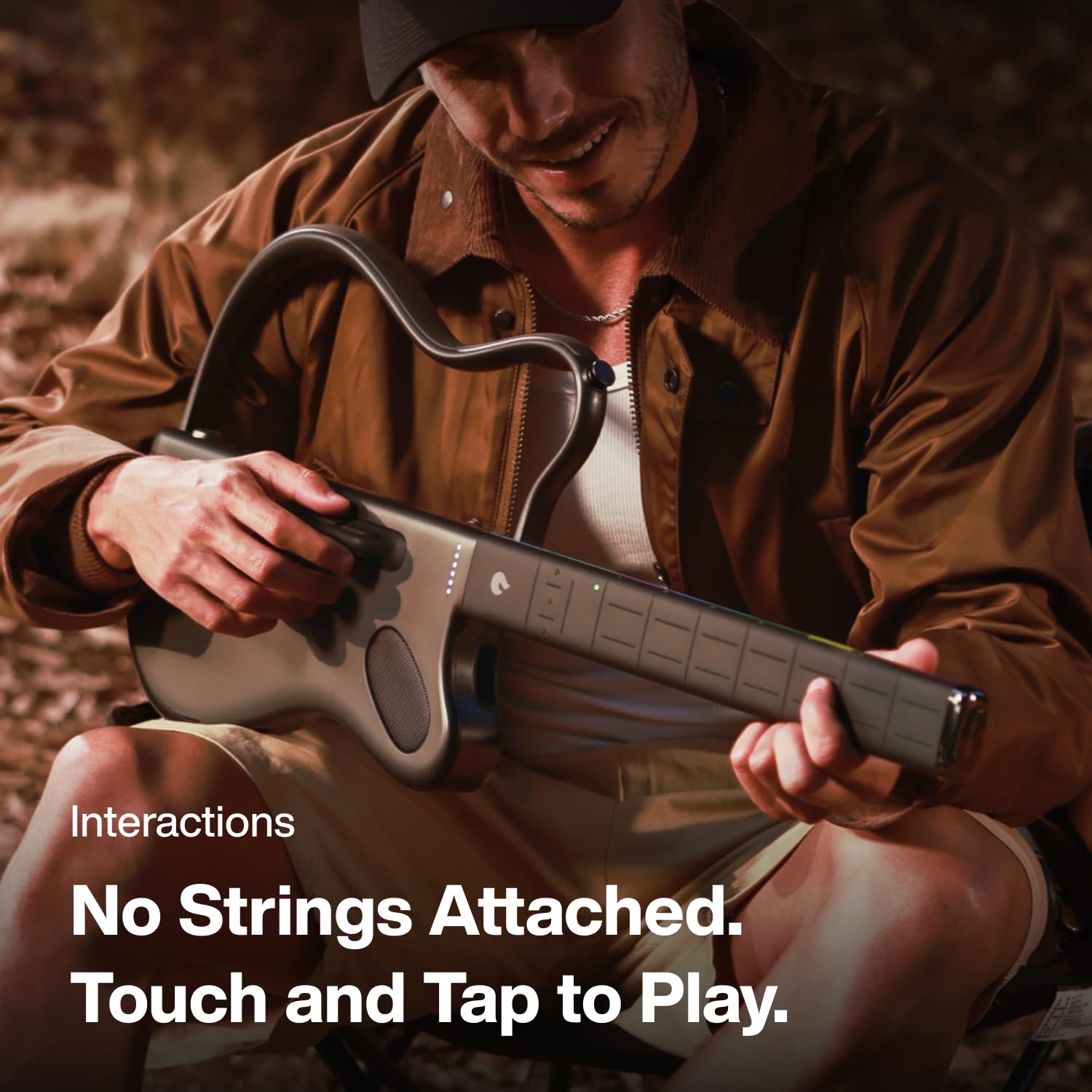 Amazon | LAVA GENIE ストリングレススマートギター、ストリングなし