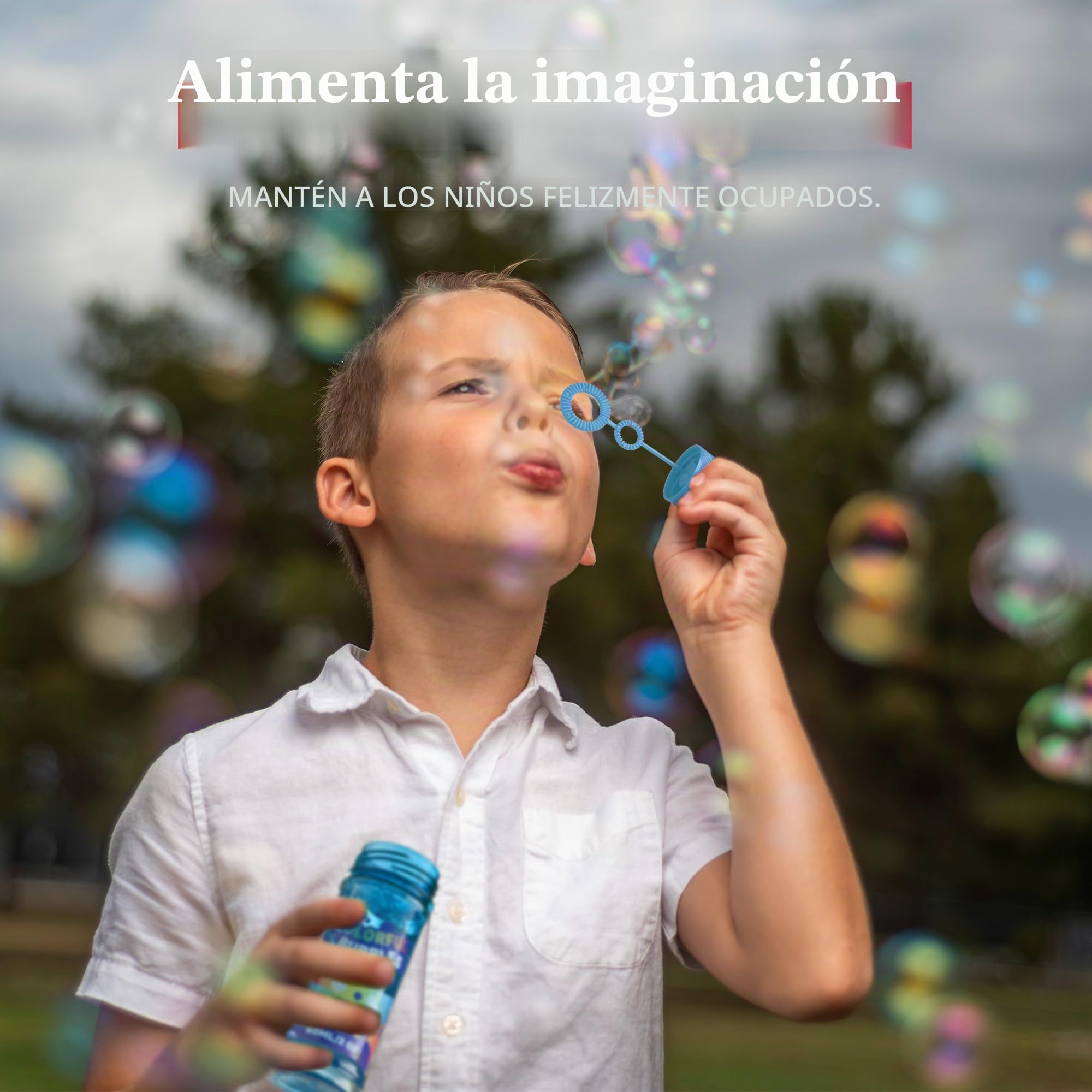 JOYIN 12 Botellas de Burbujas (60 ML de Solución de Burbujas) Diseño Arcoíris Colorido para Fiestas Infantiles, Colores Surtidos, Juguetes de Verano para Pequeños, Regalo para Niños, Cumpleaños