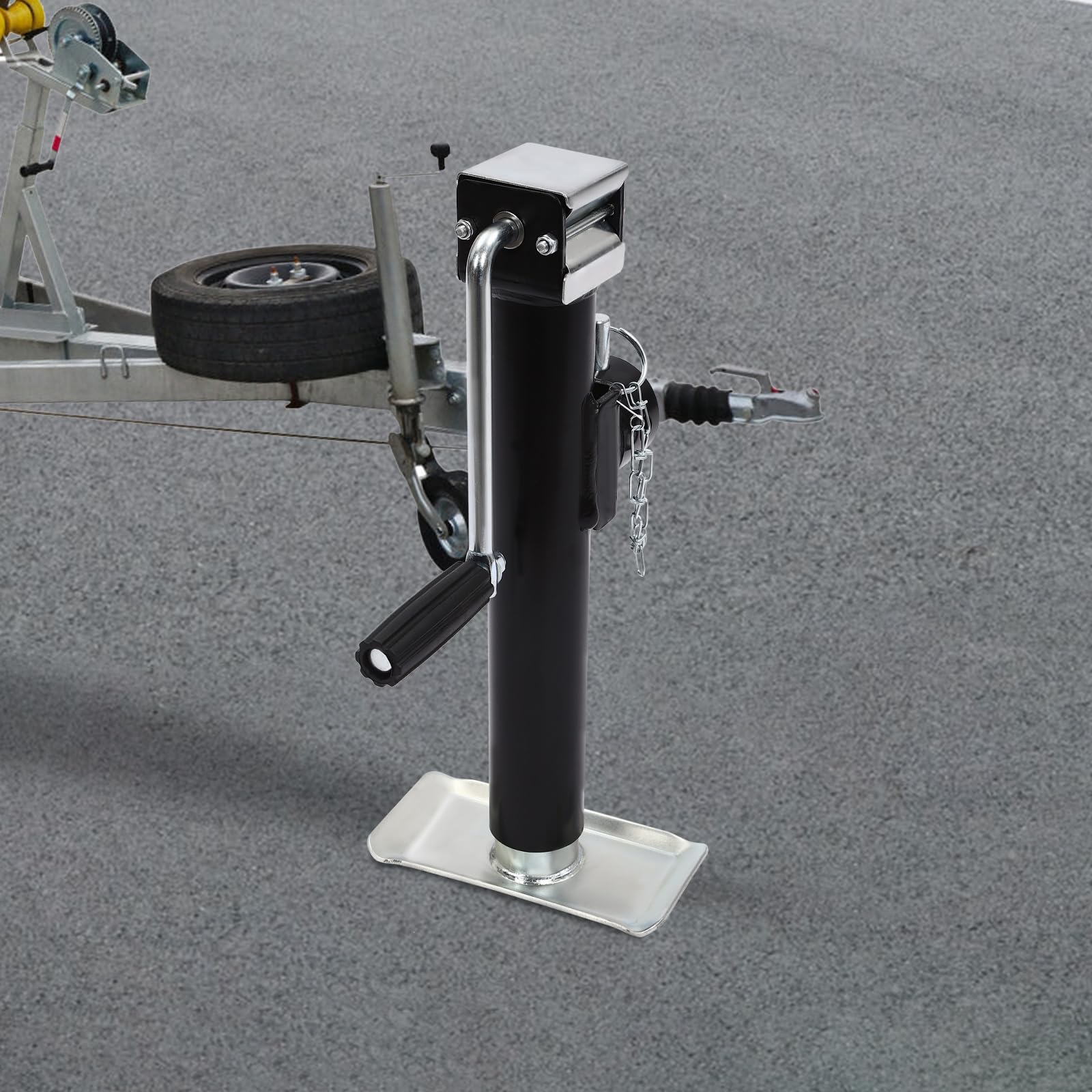Gato hidráulico de 26 cm/10 Verticales de Viaje soldadas con Soporte para remolques de autocaravanas, remolques de Caballos (2)