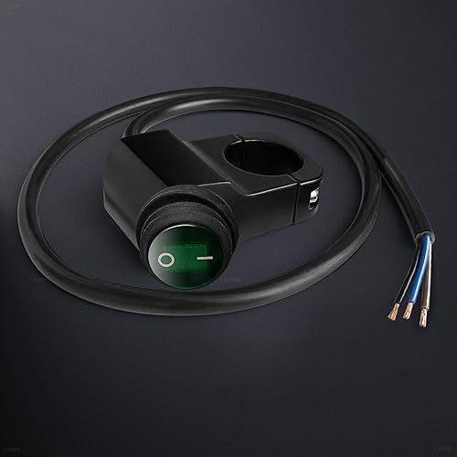 Miniatura 3 de Interruptor de manillar de motocicleta, interruptor de luz para manillar de motocicleta, interruptor de luz de manillar de 12 V, aleación de