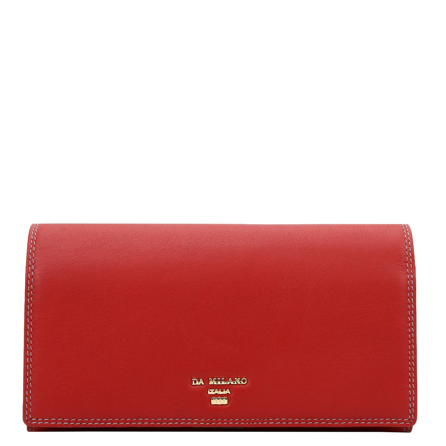 da milano Premium Leather Wallet for Women | Multi Compartment Travel Wallet - Red (10534)-picture-36