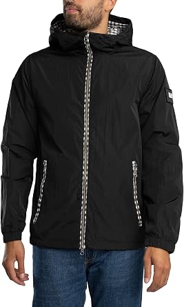 Weekend Offender Men's Campania Check Jacket, Black, XL