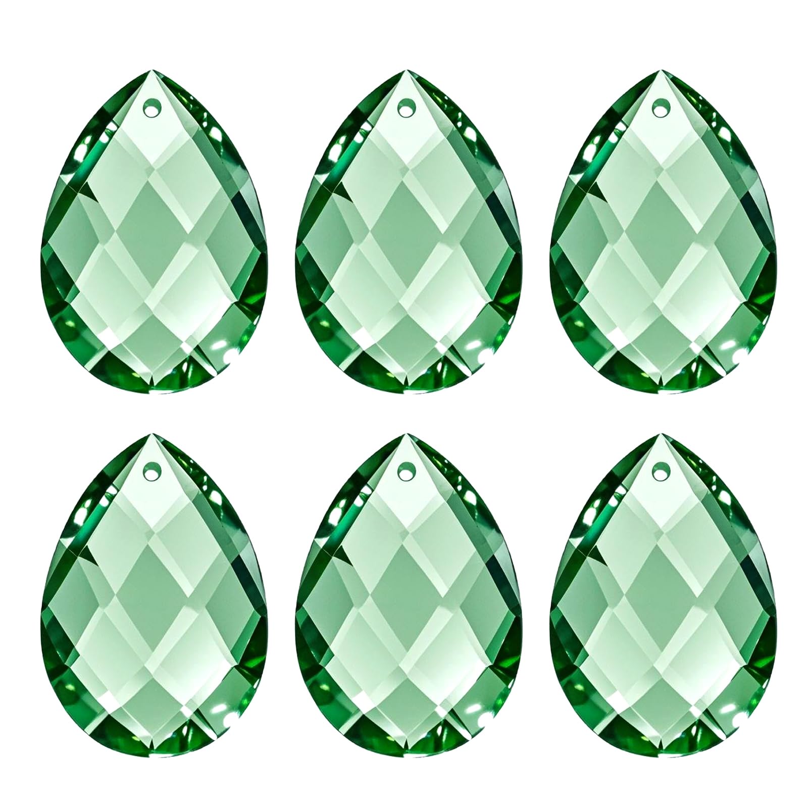 Prismes en cristal K9 vert pour lustres réfléchissant une lumière multicolore unique