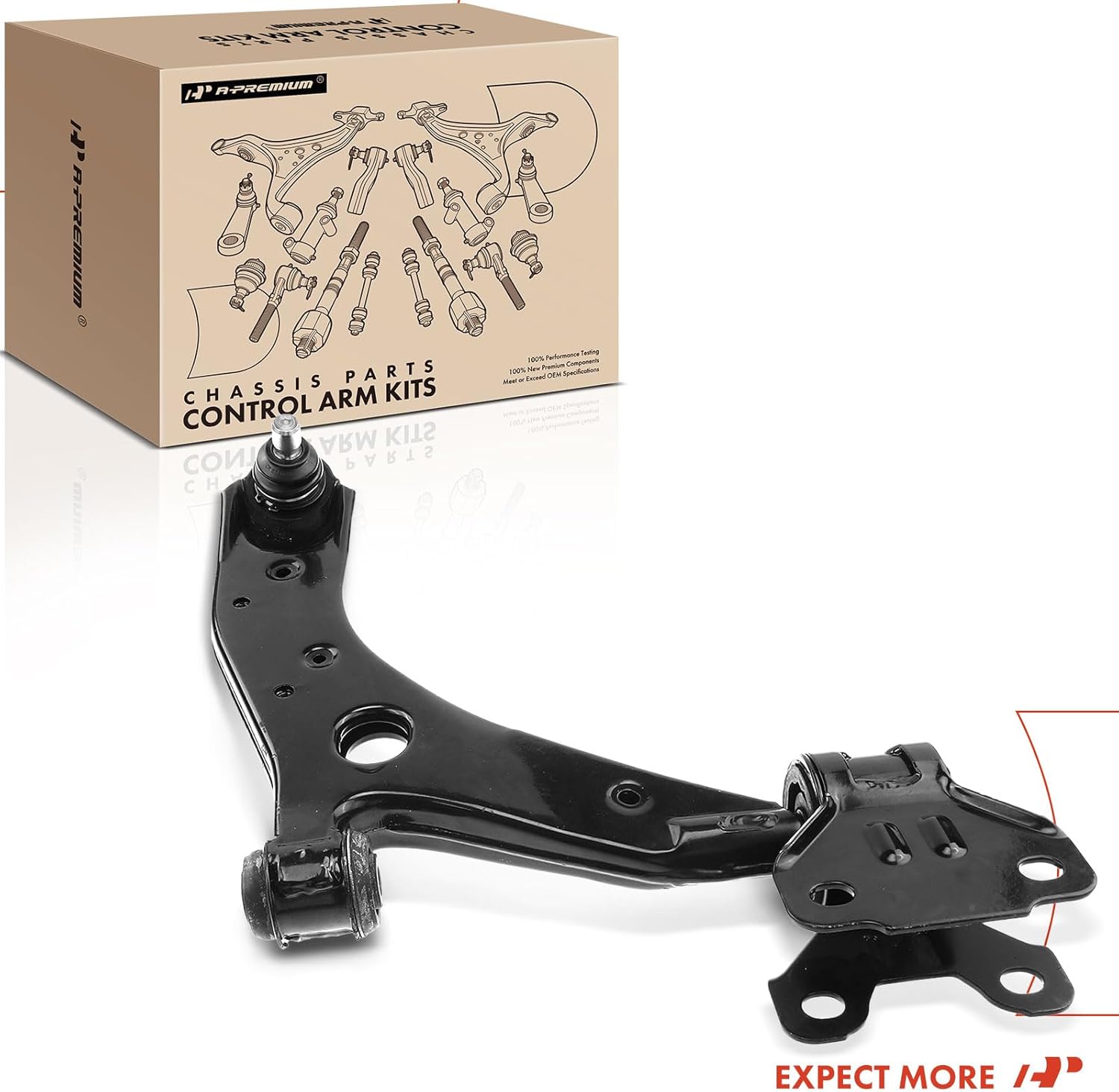 A-Premium Front Right Lower Control Arm, with Ball Joint & Bushing, Compatible with Mazda 3 2010-2013, 3 Sport 2010-2013