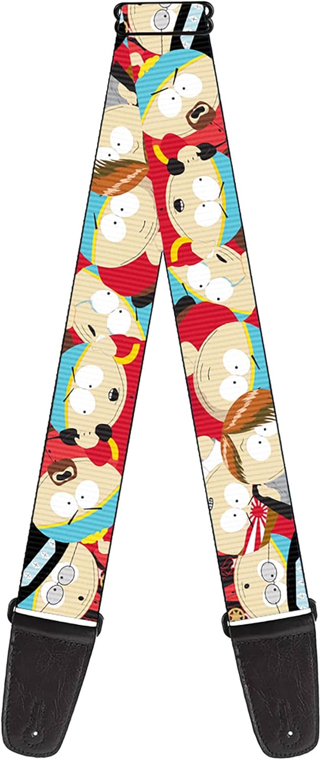 Buckle-Down Comedy Central Guitar Strap, South Park Cartman Expressions Stacked, 2 Inches Wide