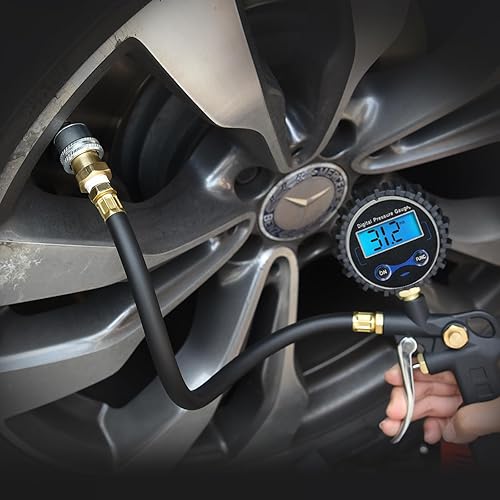 Miniatura 6 de WNCGC Mandril de aire, mandril de aire de latón de flujo cerrado de 14 FNPT, portabrocas de aire de bloqueo de conexión rápida para accesorios de