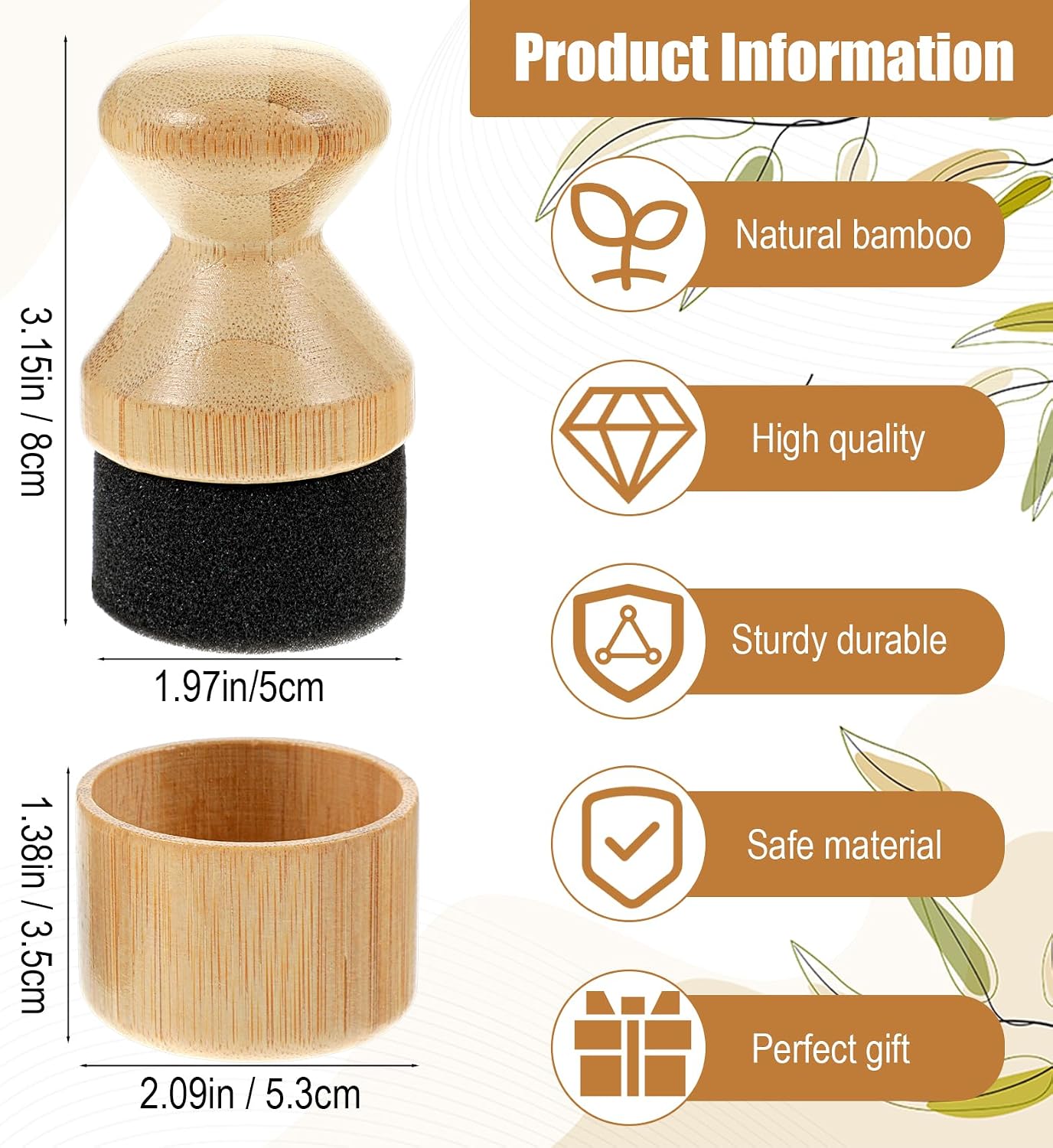 Boos Mystery Oil Brush, Cutting Board Oil Applicator Natural Bamboo Applicator for Butcher Blocks, Spatula, Spoon, and Wooden Utensils