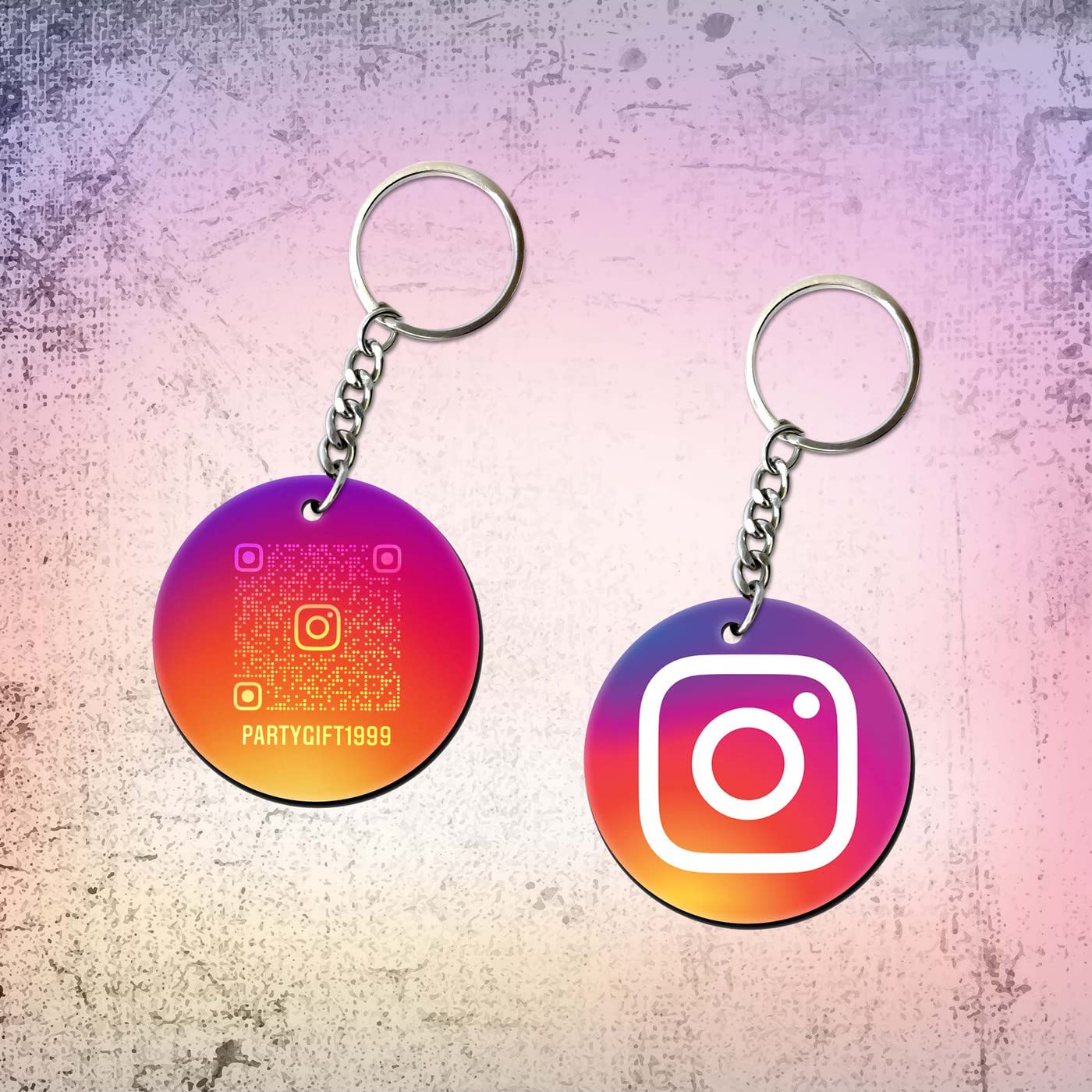 Personalized QR Code Keyring Customized Scannable Keychain_INS-image-9