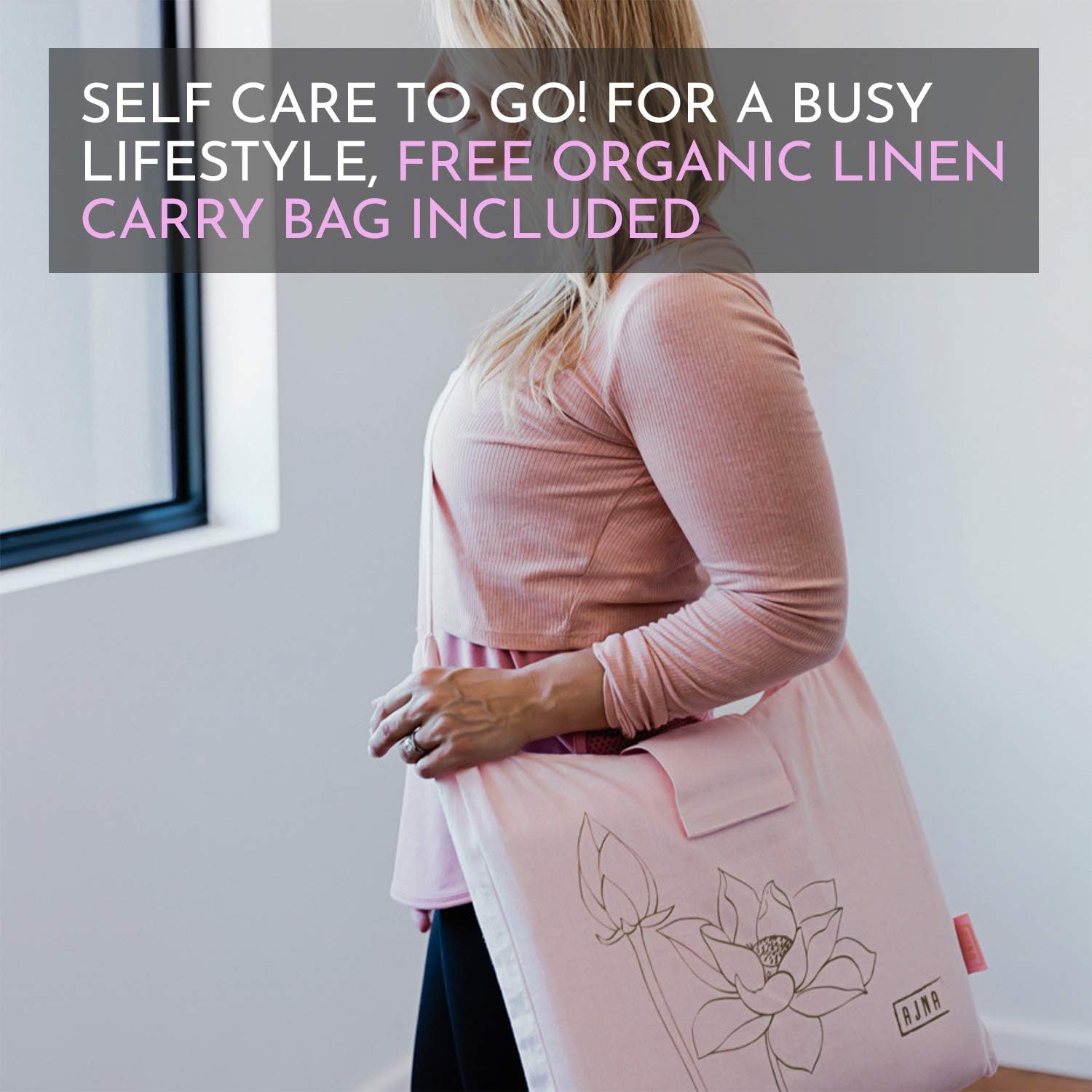 Ajna Acupressure Mat for Massage - Natural Organic Linen Cotton Acupuncture Mat and Bag - Back Pain Relief, Neck Pain Relief, Stress Reliever, Reflexology, Sciatica, Trigger Point Therapy (Lotus Lily) : Health & Household