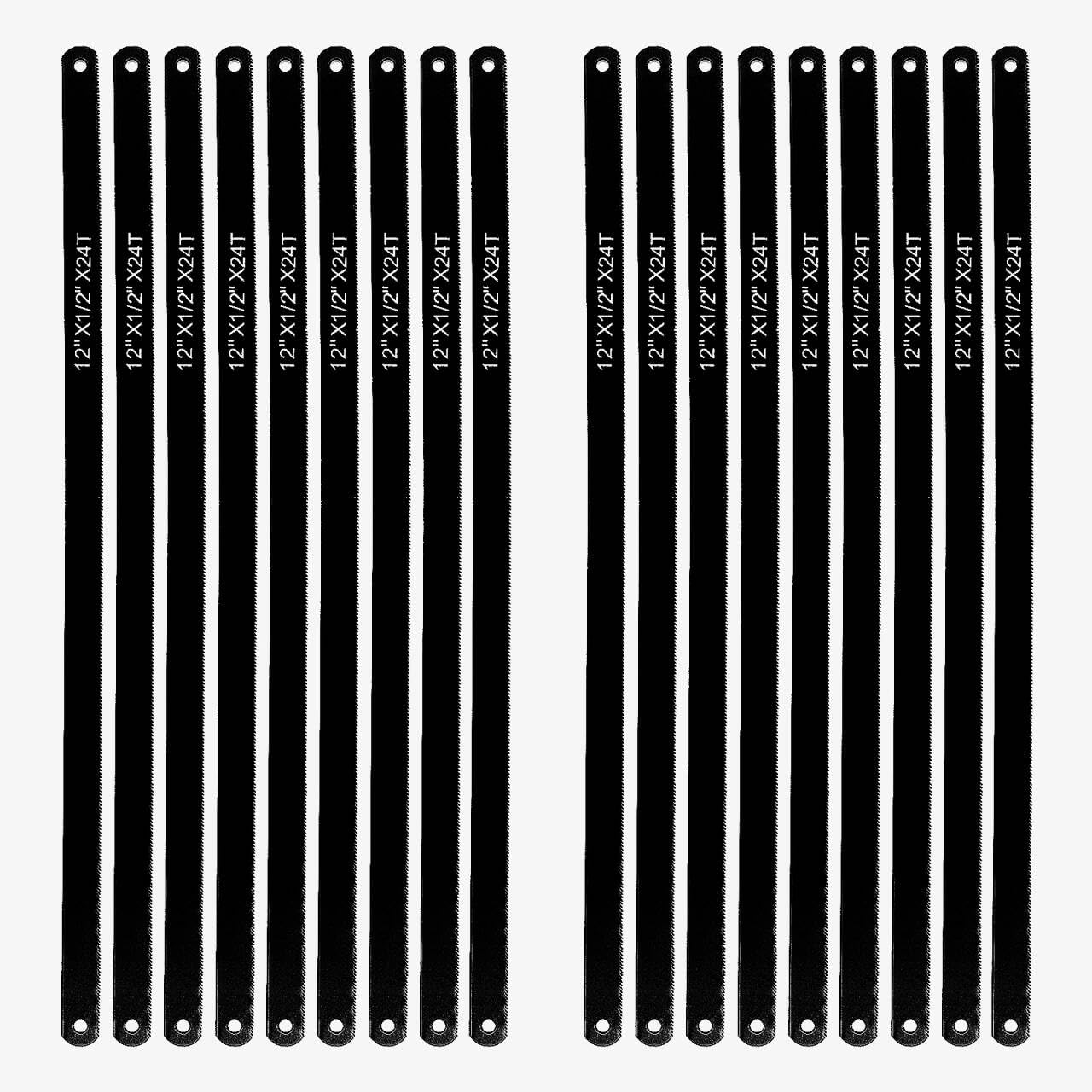 20 Stück 12Inch x 24 T Metallsägeblätter Handsägeblätter 300 mm HCS aus Hartstahl für Gärtner PVC-Rohre Holzsägen Stahl Edelstahl