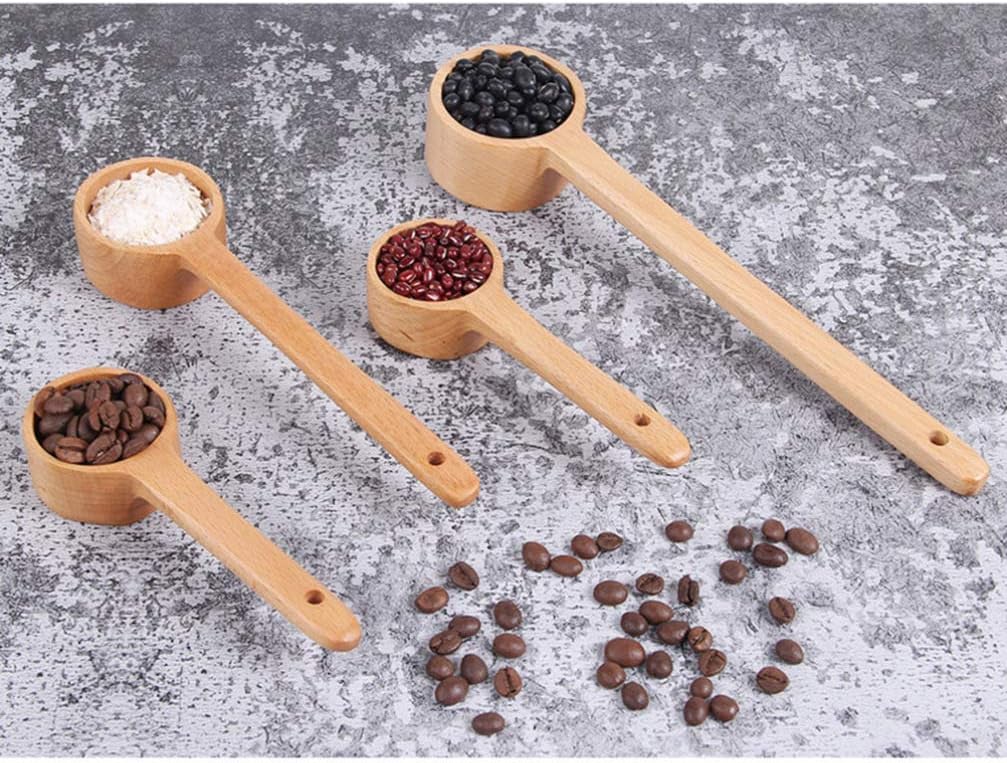 Cabilock Large Wooden Ladle Spoon 10.6 Inch Eco-Friendly Kitchen Mixing Spoon with Long Handle and Hanging Hole for Cooking and Serving