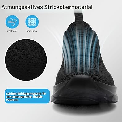 DimaiGlobal Slip On Trainers Men's Shoes Without Laces Lightweight Sports Shoes Breathable Leisure Shoes Trainers Indoor Outdoor Running Shoes