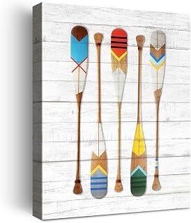 Lake House Wall Art,Ship Oar Art Canvas Poster Print for Lake House Wall Decor,Lake Life Lover Gift W674