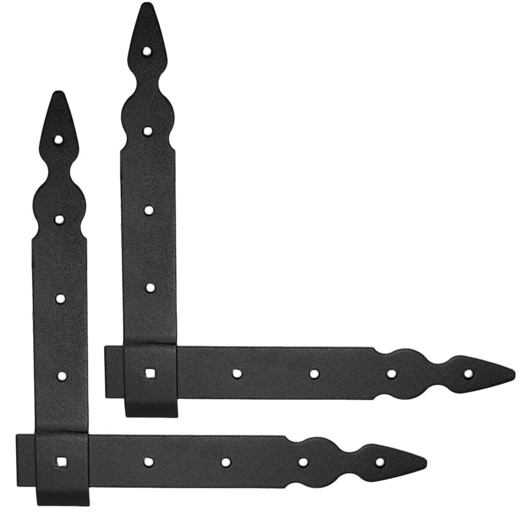 Pack of 2 x Flat Corner L Shape Plate, 250 x 250 mm Black Flat Right Angle Bracket, Powder Coated Steel Repair Brace Support, Joining Mending Plates Connector, Rust and Corrosion Proof