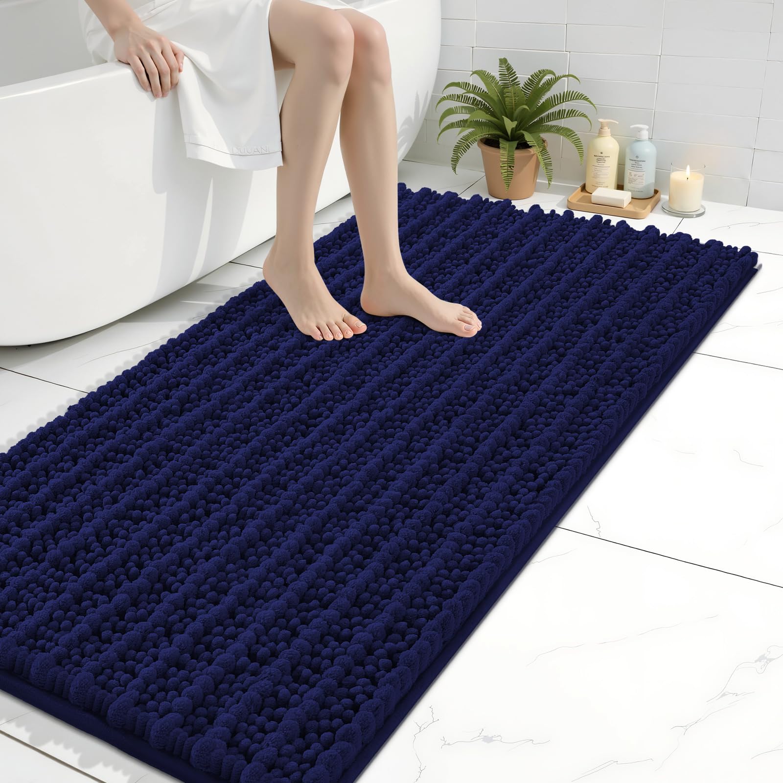 Arotive Bathroom Rugs Mat 44x24, Soft Absorbent Chenille Shaggy Bath Mat