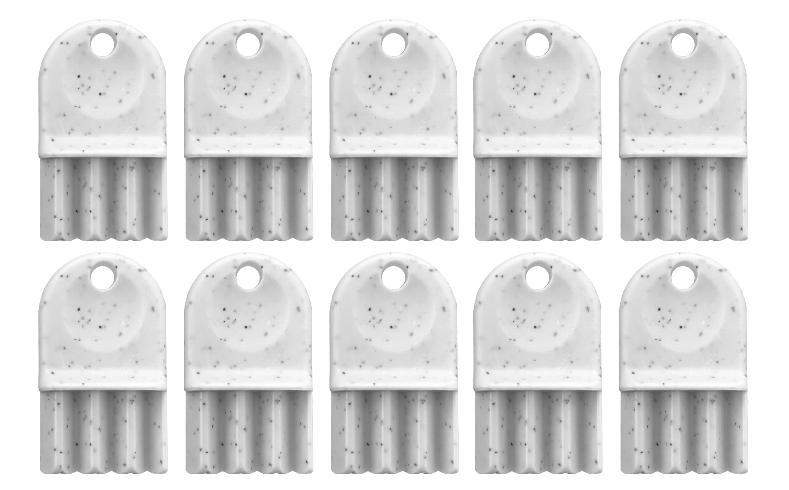 Tomstrad White Bulk Pack Of Waffle Dispenser Keys - Compatiable With Leonardo Versatwin, San Jamar And Other Toilet Paper And Towel Dispensers. (10)