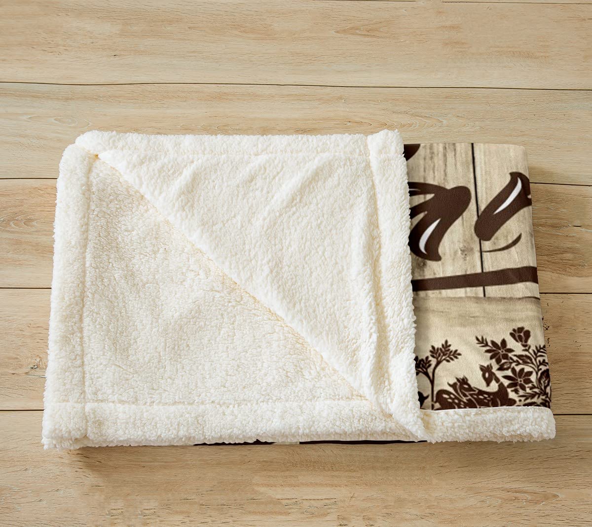 Orso campeggio Sherpa coperta coperta da caccia e campeggio in pile per bambini, ragazzi, ragazze, camper, coperta in stile rustico, per divano letto, queen 200 x 200 cm