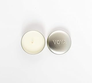 VOYA African Lime & Clove Mini Scented Travel Candle, 5cl, Natural Candle Wax Blend