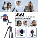 Tripod, Lusweimi 73-Inch Camera Tripod for iPad & iPhone, Compatible with 13" Tablet Smartphone/Webcam/Video Camera, iPad Tripod Stand with Remote & Bag for Vlog/Selfie/Photo/Video/Photography