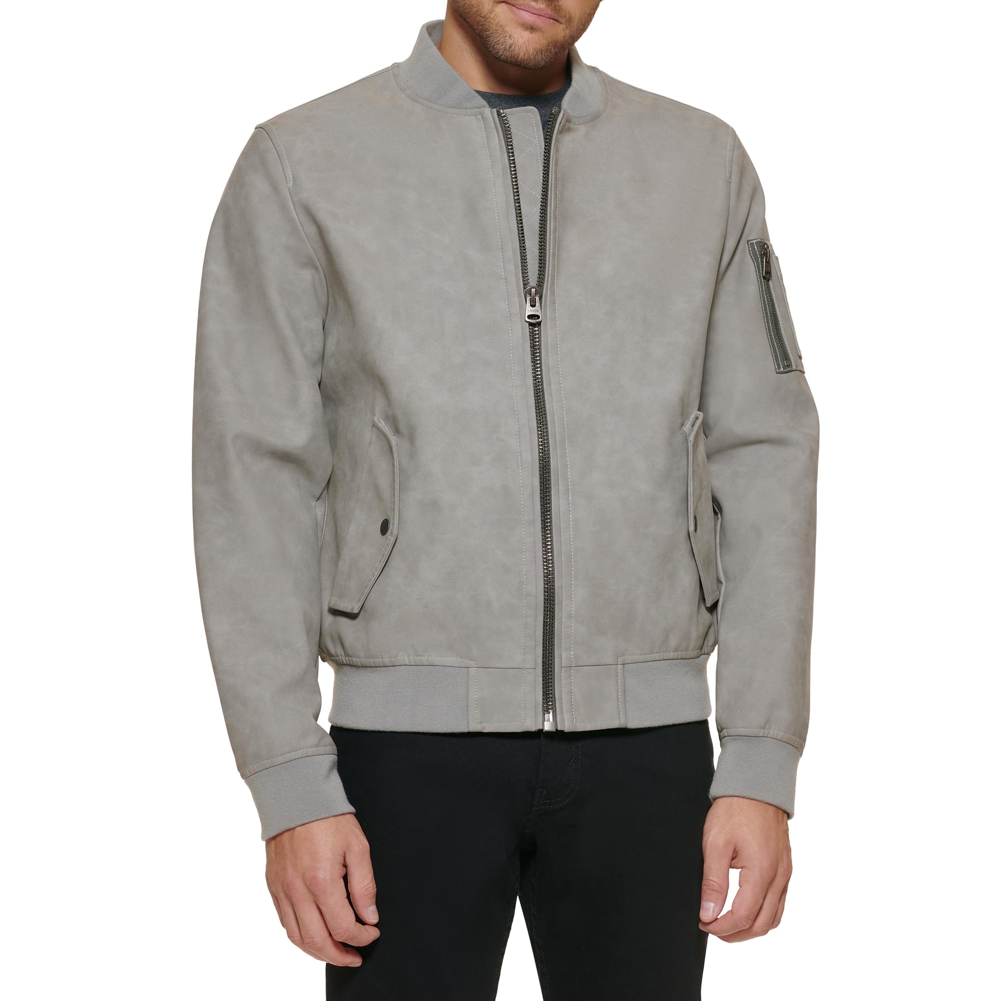 Levi's Men's Faux Leather Varsity Bomber Jacket