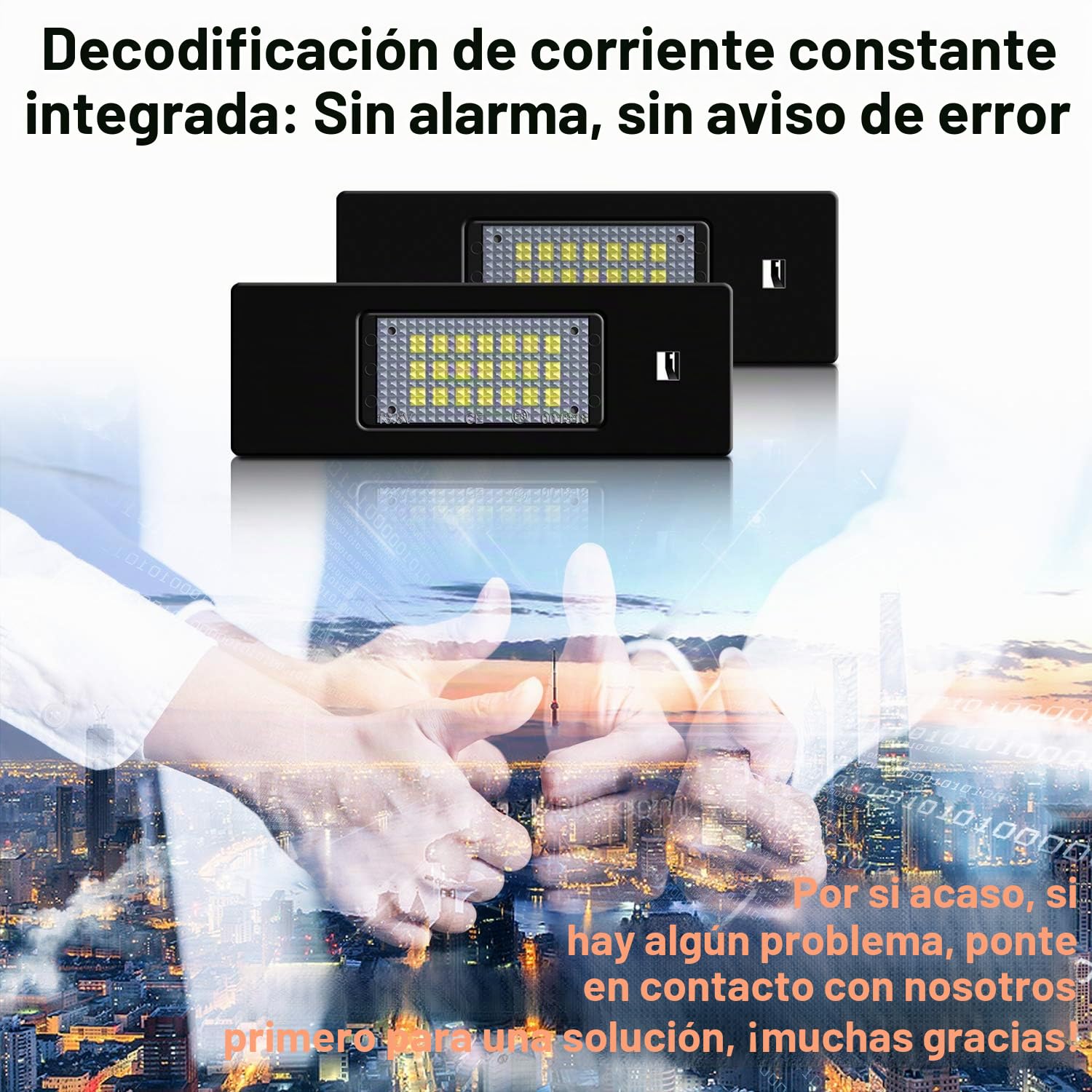 WinPower LED Luces de matrícula coche Lámpara Numero Bulbos 3582 SMD con CanBus 6000K BlancoPara Serie 1 6 Z4 E63/E64 E85/E86 E81/E87 R55/R60/R61 etc., 2 Piezas