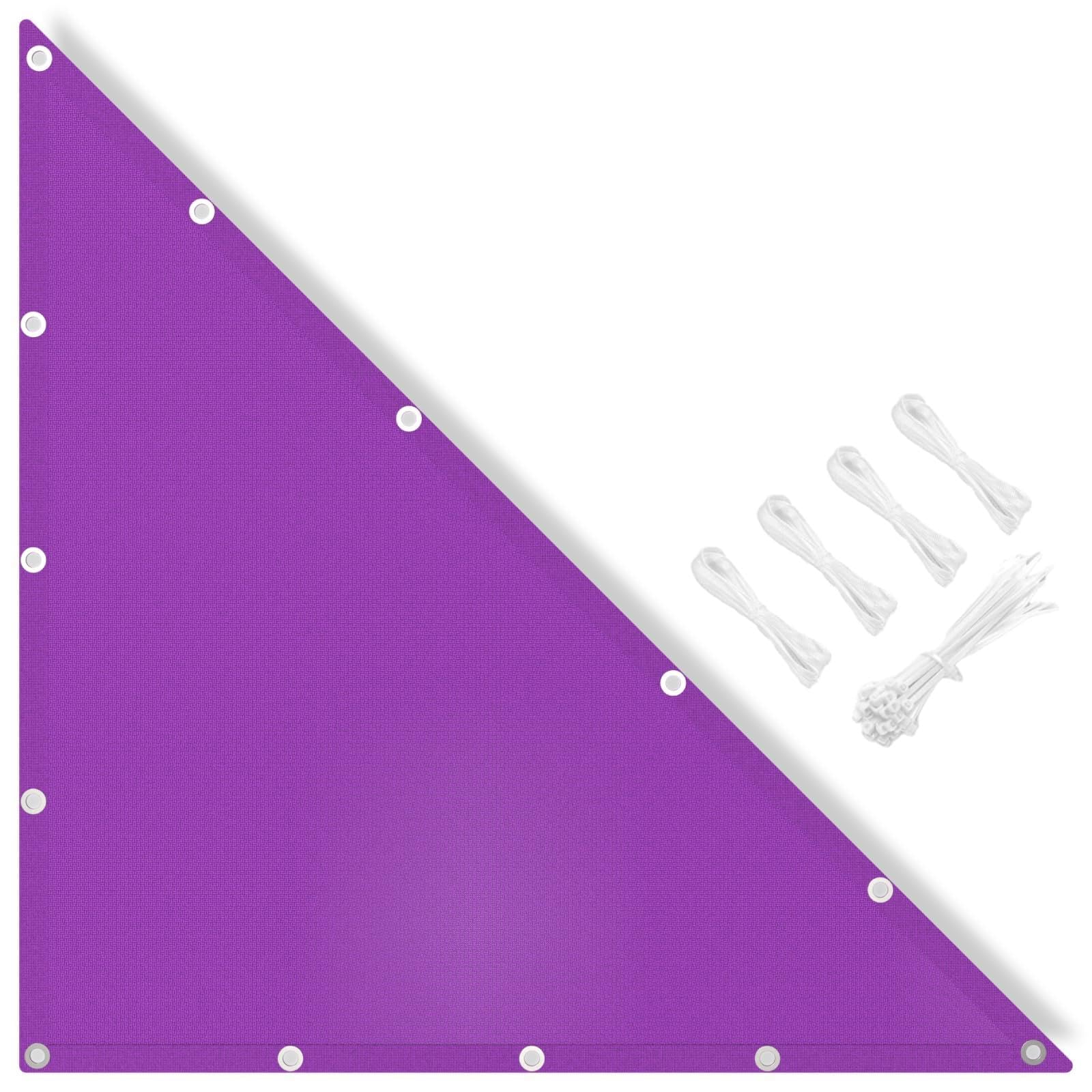 MissYolo Triangle Sun Shade Sail Waterproof 3x4x5M - Outdoor Right Angle Sun Shade Canopy with 95% UV Protection for Backyard, Pool, Patio & Garden Activities and Family Use-Purple — image 1