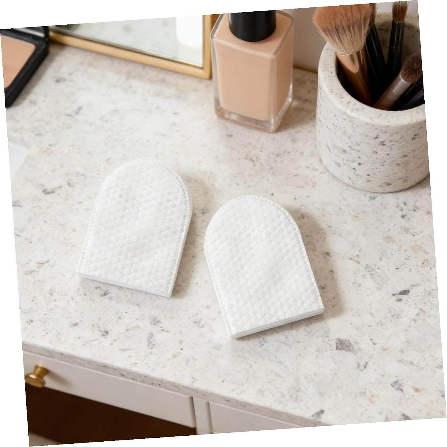 240Pcs U Pocket Cotton Pads Reusable Facial Makeup Removal Pads with Storage Box for Soft Cleansing and Cosmetic Use for Daily Face Care