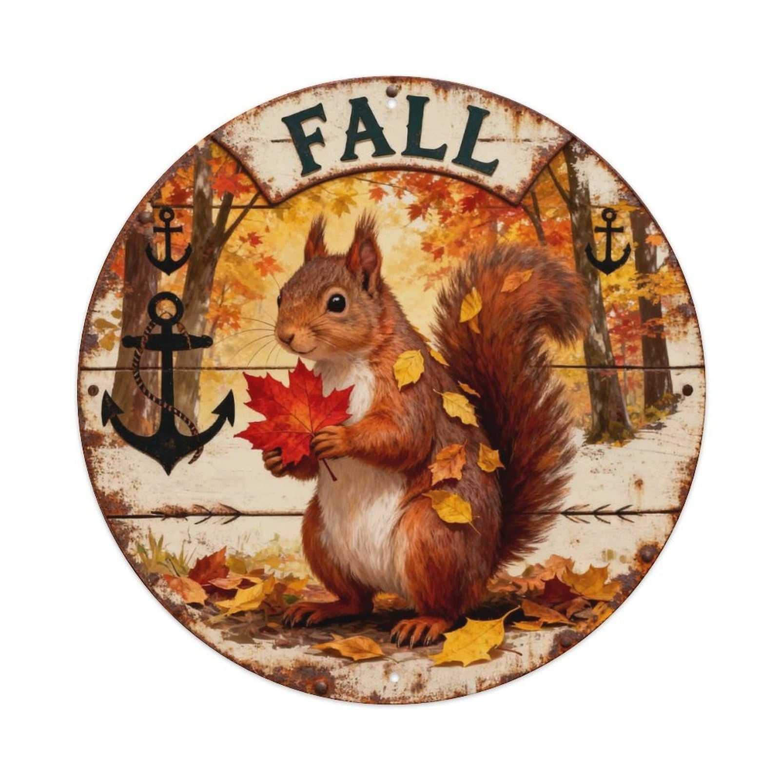 Fall Sign Metal Tin Sign Plaque