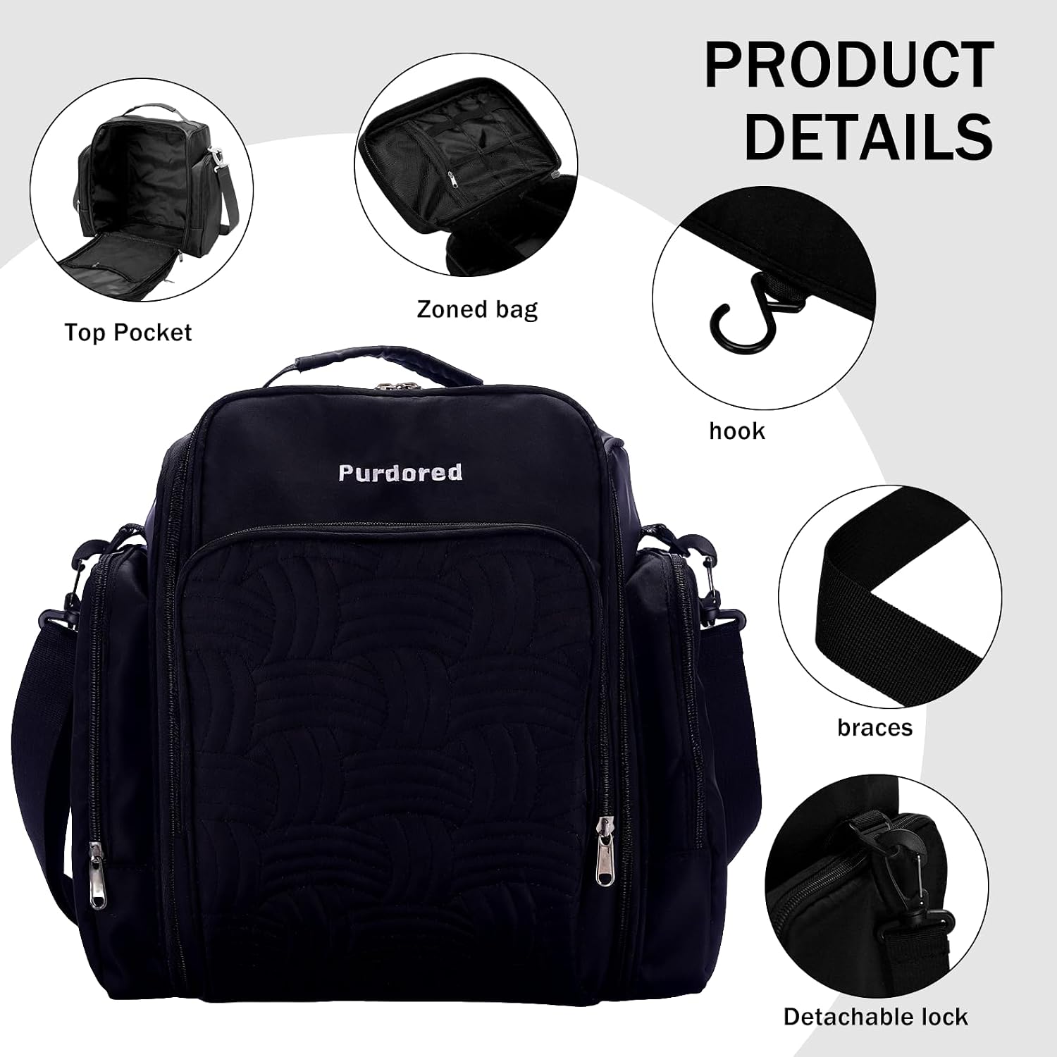 Multifunctional Travel Toiletry Bag With Jewelry Organizer,Portable Hanging Storage Bag With 4 Compartments,Large Capacity Makeup Case For Skincare & Bathroom Essentials (Black)