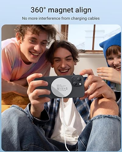 Miniatura 7 de Cargador inalámbrico magnético compatible con Apple Mag Safe Charger para iPhone 15 Pro Max15 Pro15 Plus15141312 Series AirPods 32Pro, imán LED de