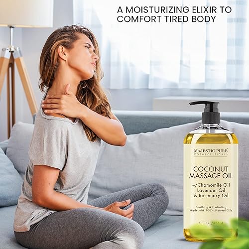 Miniatura 19 de MAJESTIC Aceite de masaje muscular puro de árnica para el cuerpo, el mejor aceite de terapia natural con aceites esenciales de lavanda y manzanilla