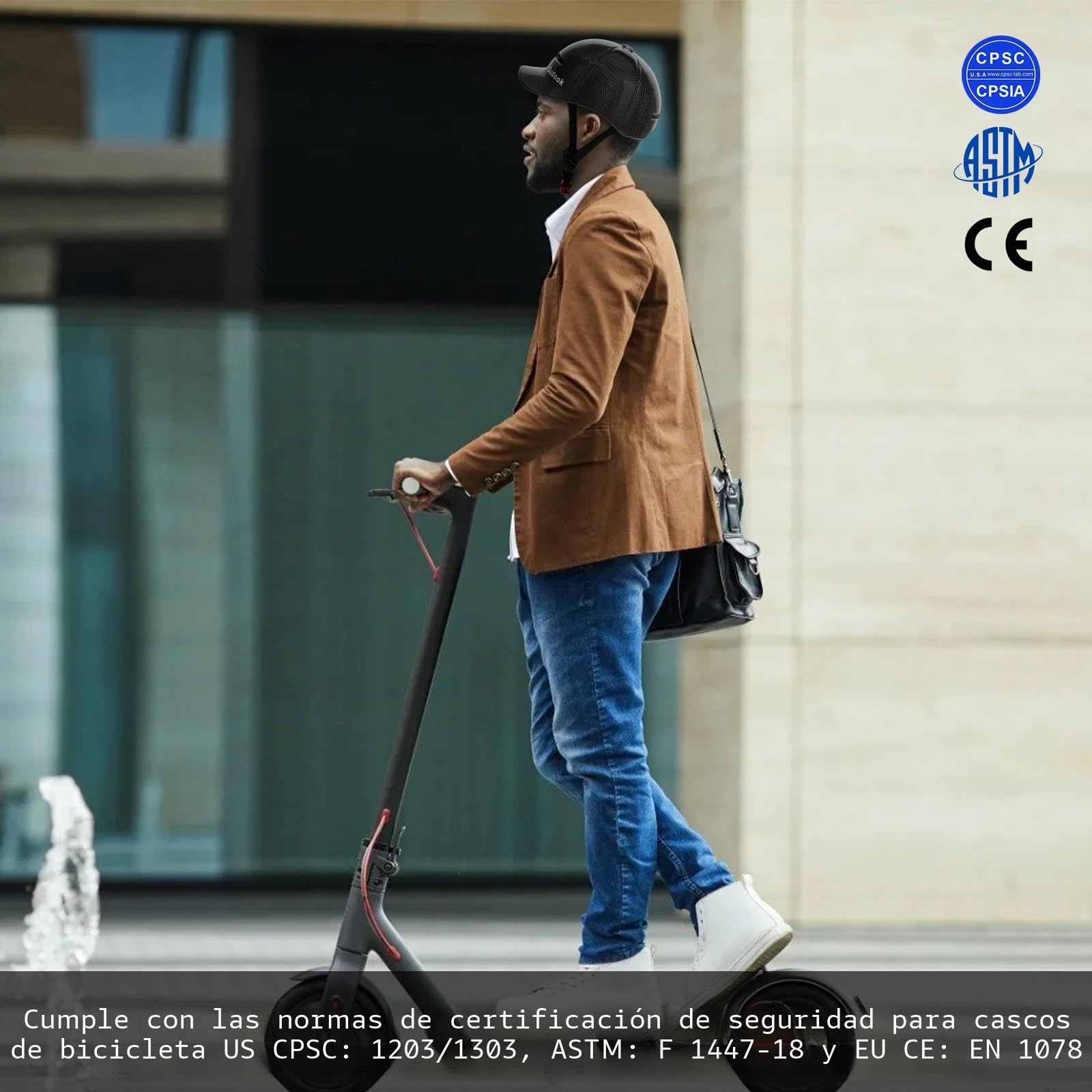 Casco de bicicleta para adultos, hombres y mujeres, casco en estilo de gorras de béisbol: cascos de bicicleta cómodos, ligeros, ajustables y certificados