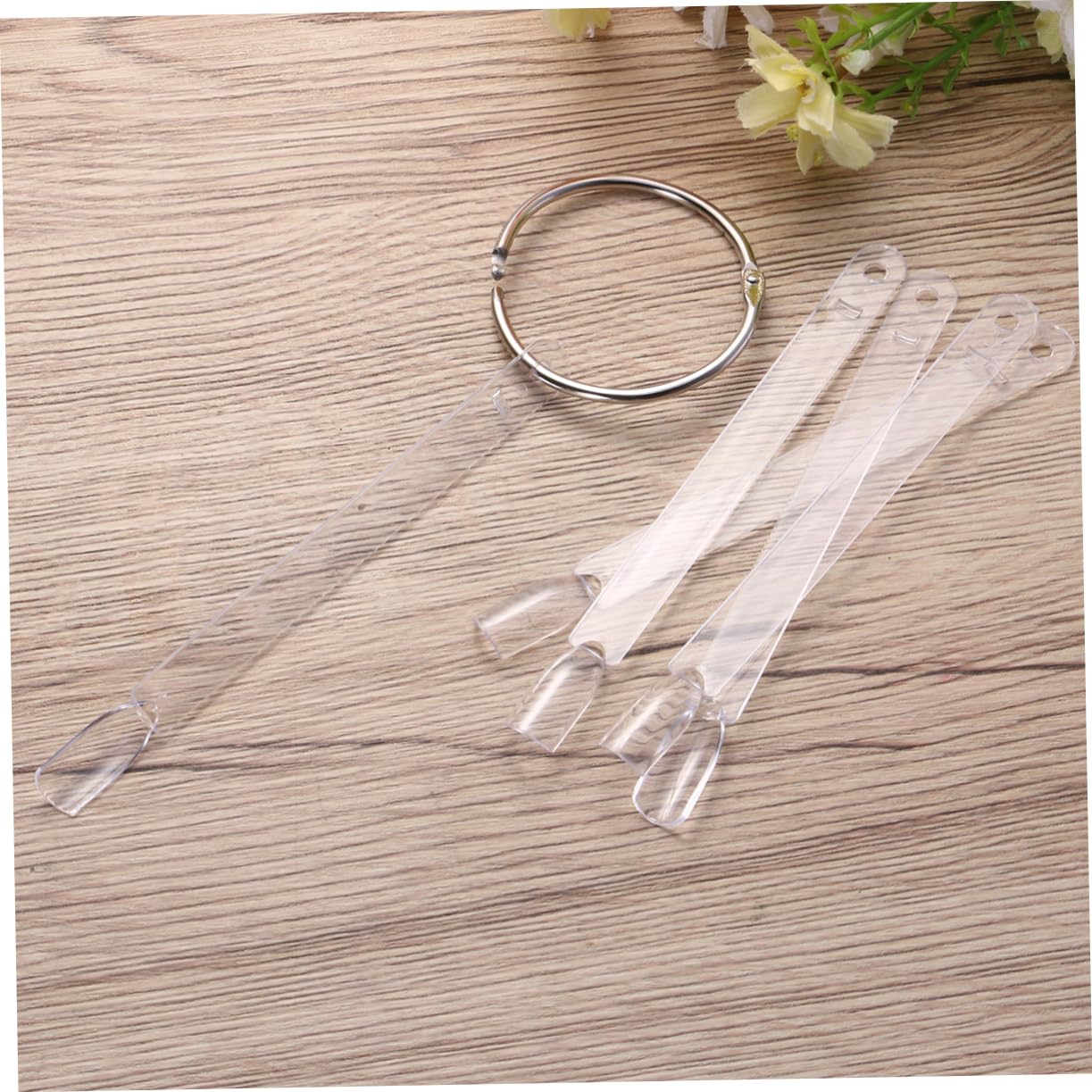 Fan Nail Display Shelf 50 Nail Tips Color Sticks on Ring for DIY and Professional Use
