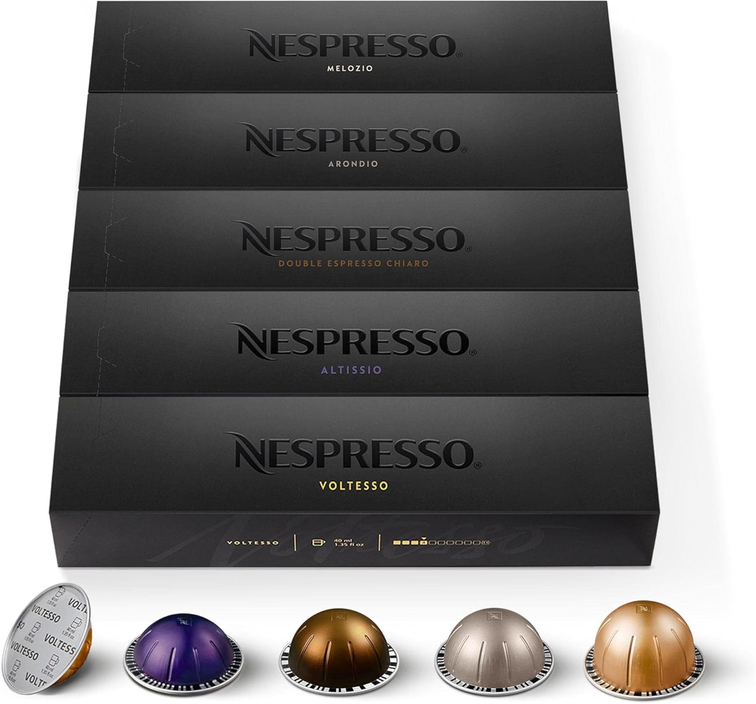 Nespresso Machine à café Vertuo Pop, Jaune Magimix Vertuo - Bundle 50 Capsules