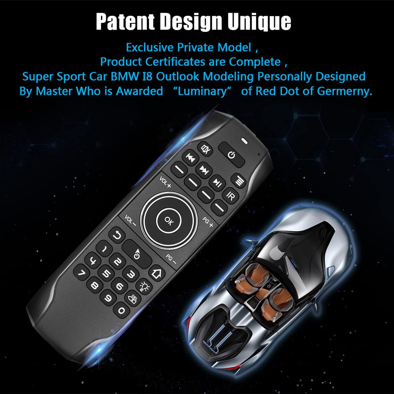 Voice Remote Control Computer Universal Controller Home Remote Control Device Replacement Remote Control for Home(G7BTS-Black) - Image 4