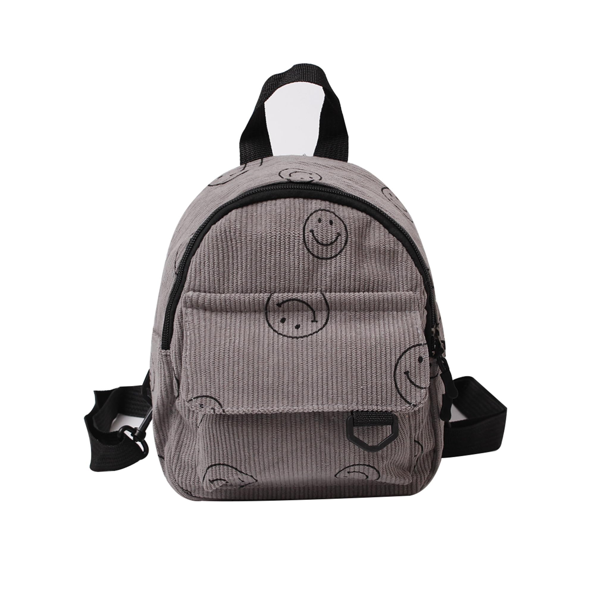 Gardsell Small Backpack Purse Cute Mini Corduroy Bookbag Toddler Backpack School Bags for Women Girls Boys Teens Kids (gray)