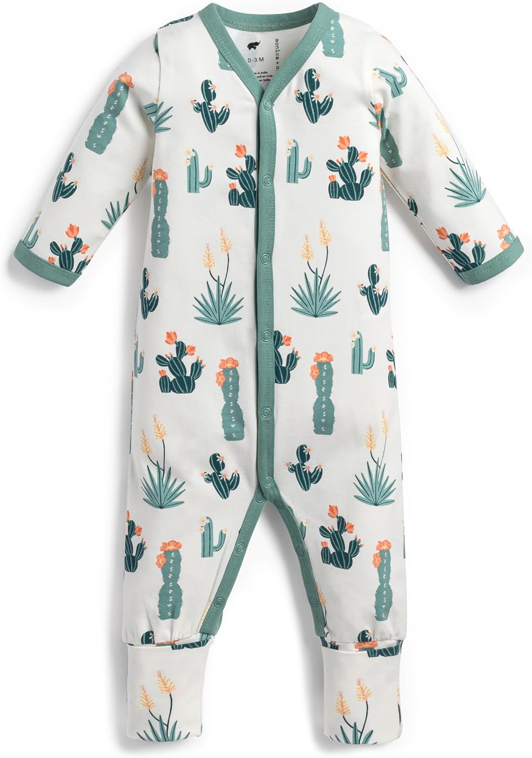 monica + andy On The Go Baby One Piece, Size 0-3 Months, Desert Blooms, Organic Baby Clothes for Girls, Sustainable Super Soft Fabric, Sizes for Preemie, Newborn, & Infant