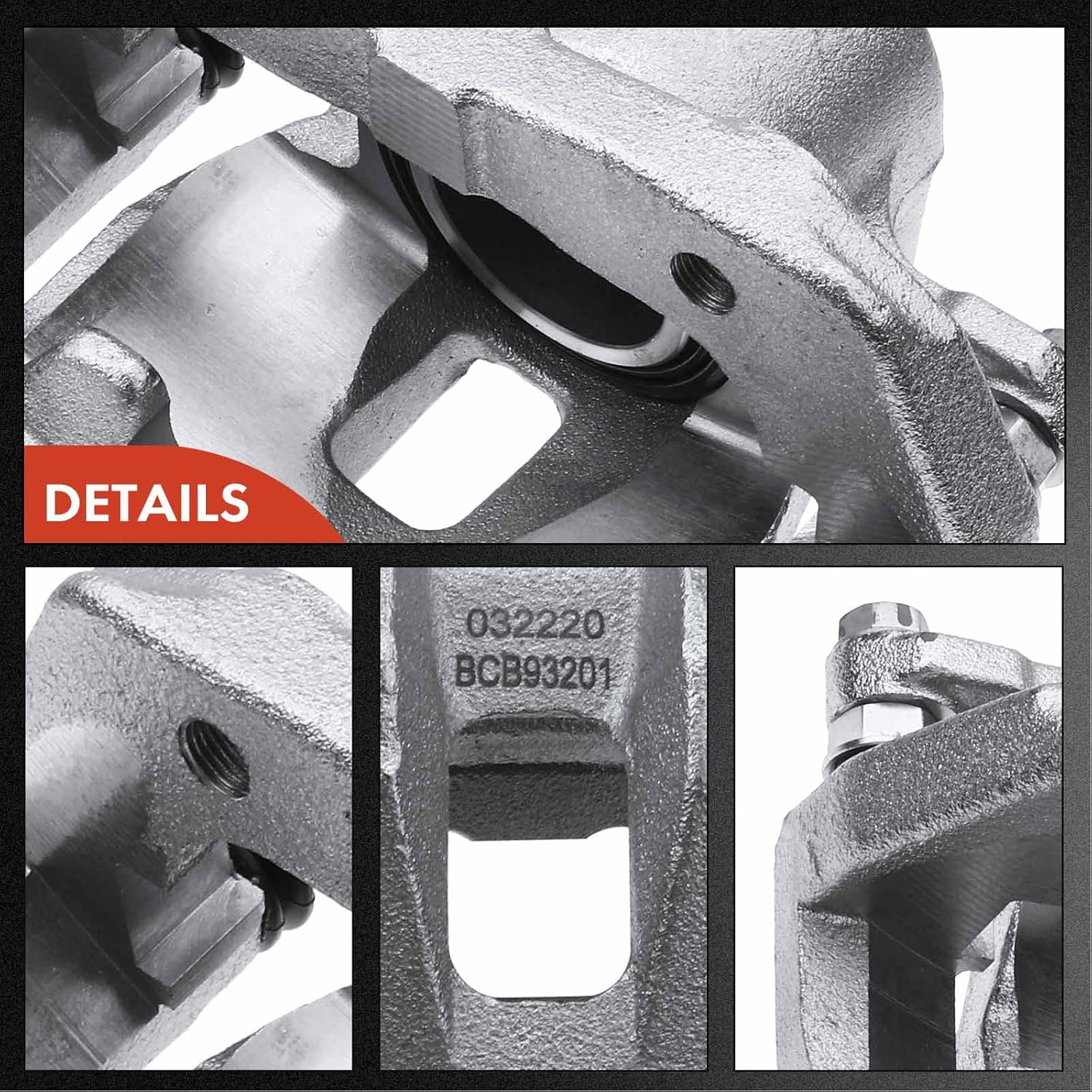 A-Premium Disc Brake Caliper Assembly with Bracket Compatible with Select Toyota Models - Tacoma 2005-2015, L4 2.7L, V6 4.0L - Front Driver and Passenger Side, 2-PC Set