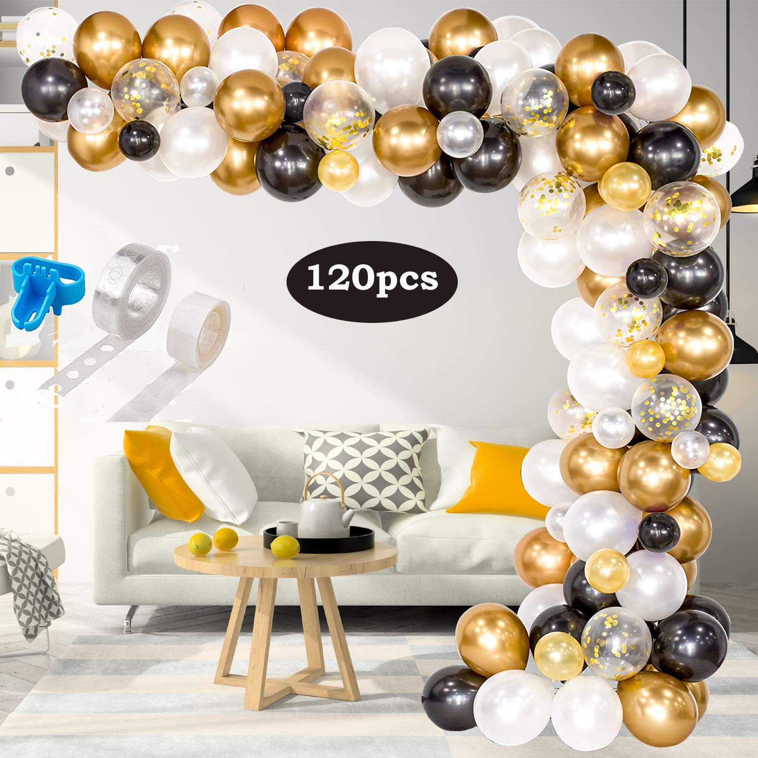Buy The Color Hub Rose Gold Balloon Arch and Garland Kit, 141pcs with