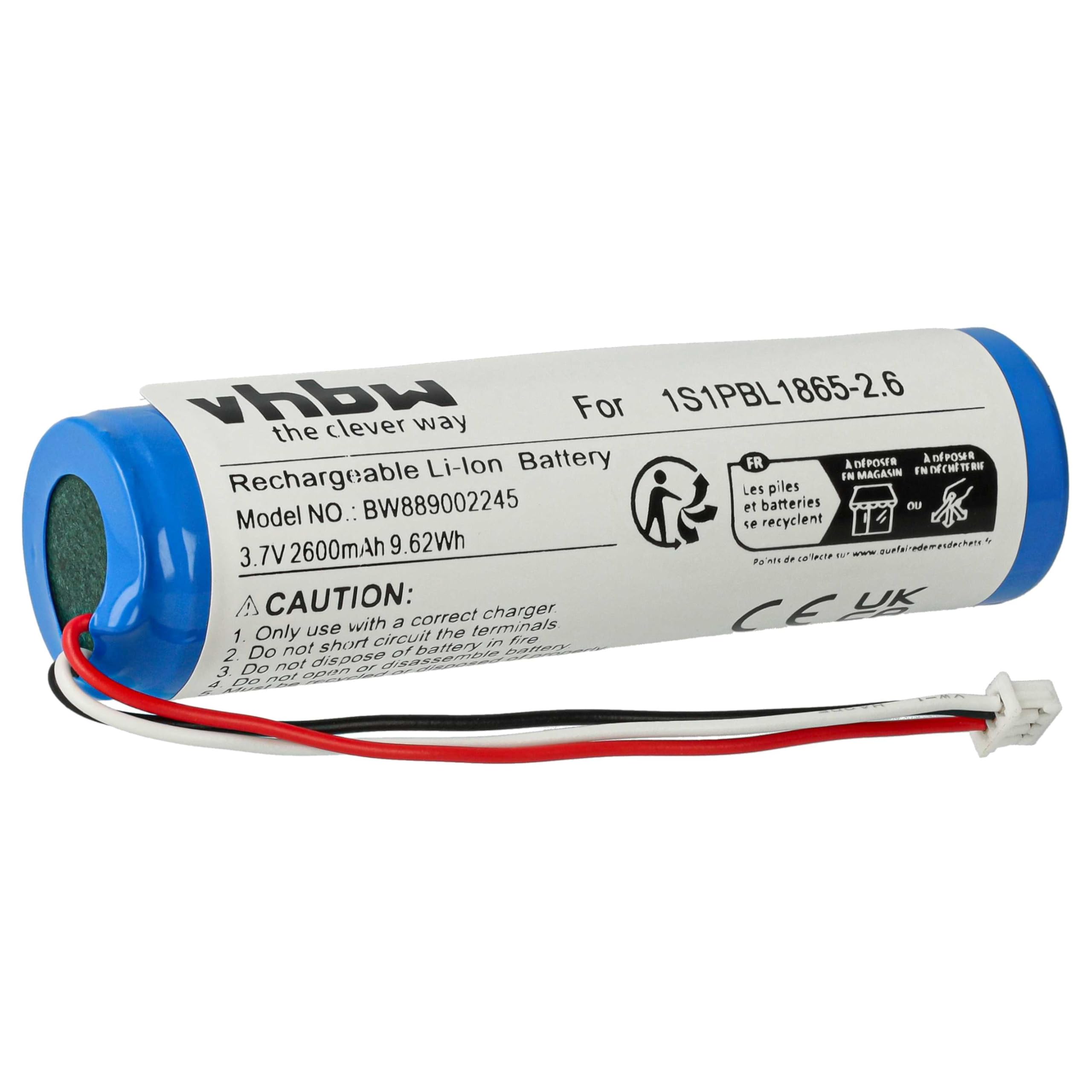 vhbw Batterie Compatible avec Philips Avent SCD841, SCD841/26, SCD845/26 Moniteur bébé, babyphone (2600mAh, 3,7V, Li-ION)