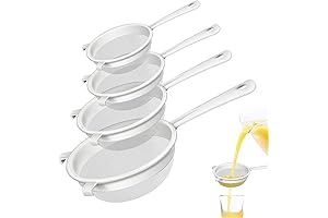 4 Pcs Plastic Nylon Fine Mesh Strainer with Handle